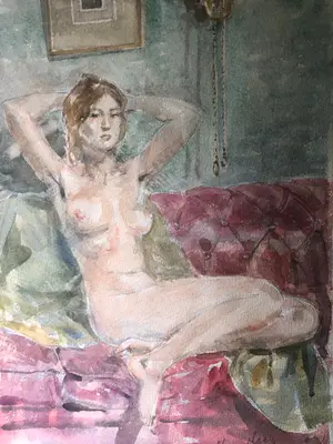 Harry Maas - Naakte vrouw op sofa kopen? Bied vanaf 1!