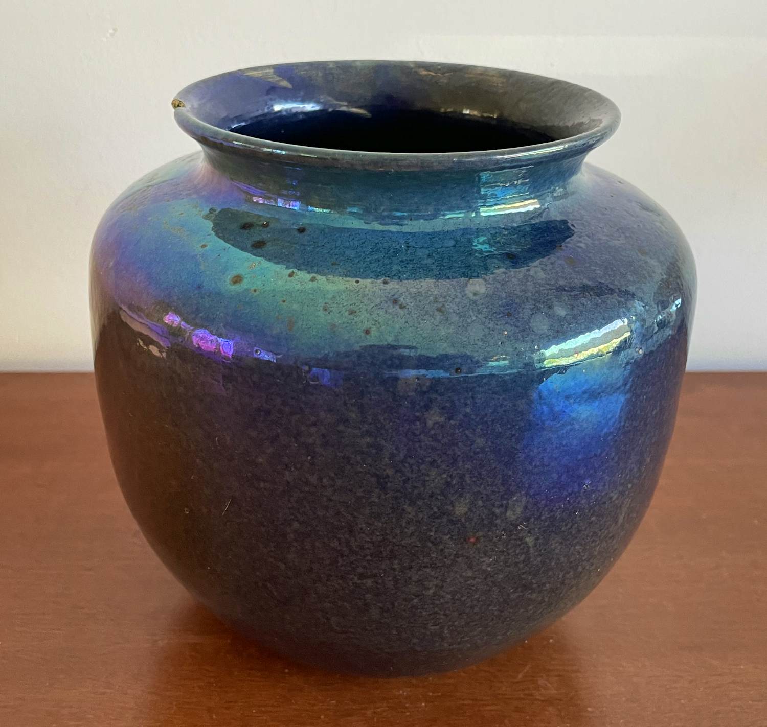 Chris Lanooy - Art Deco Kunstaardewerken vaas uitgevoerd in blauw lusterglazuur kopen? Bied vanaf 55!