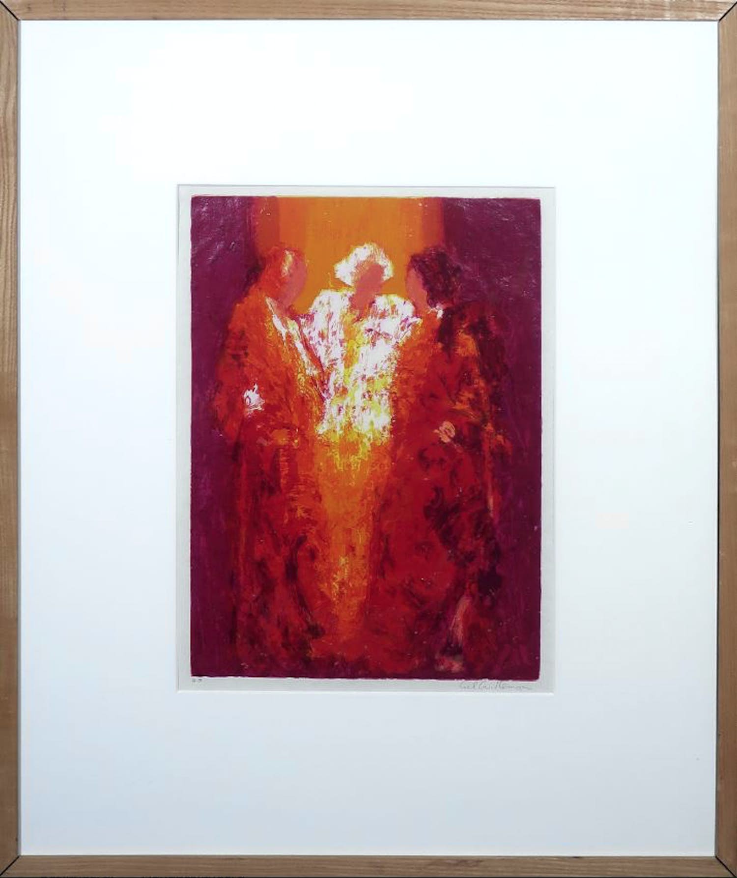 Wil Willemsen - Zeefdruk, White hair - Ingelijst kopen? Bied vanaf 20!