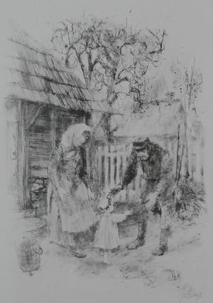 Piet Klaasse - Litho: "Voor Wiesje & Jan, met de beste wensen voor 1982 kopen? Bied vanaf 39!
