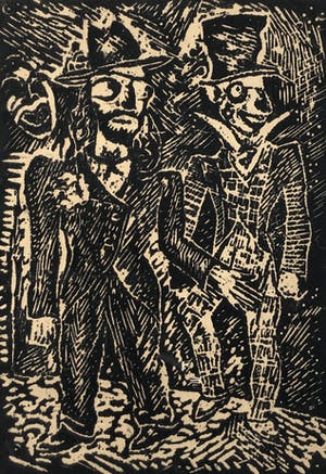 Herman Bieling - Vier houtsneden kopen? Bied vanaf 40!