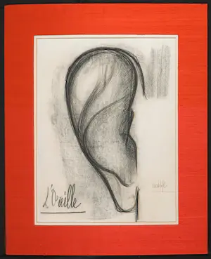 Bernard Buffet - Houtskool op papier, L'Oreille kopen? Bied vanaf 1000!