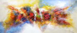 Twan van de Ven - Olieverf op Doek, Observering (Zeer Groot) verkocht voor € 1!