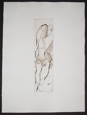 Ger Lataster - zeldzame abstract/figuratieve ets - 1990 - oplage 17 ex. kopen? Bied vanaf 85!