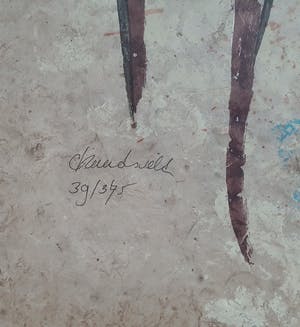 Carla Raadsveld - Zeefdruk op geschept papier: "Taurus" - Ingelijst kopen? Bied vanaf 30!