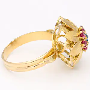 18 karaat Goud - Ring - 0.22 ct Robijn - Saffier kopen? Bied vanaf 325!