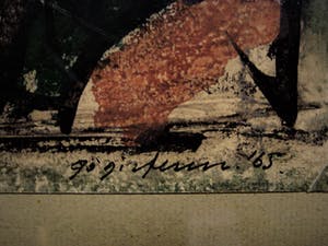 Niet of onleesbaar gesigneerd - 1965 - gesigneerd Aquarel "Adagietto voor Alma (Mahler)" kopen? Bied vanaf 10!