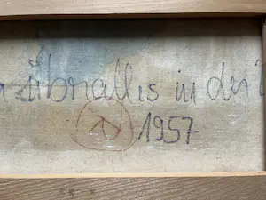 Eberhard Schlotter - Cola über alles in der Welt - Signiertes Original Ölgemälde von 1957 kopen? Bied vanaf 450!