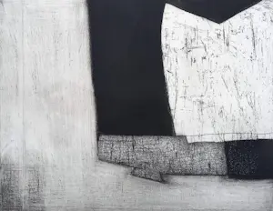 Guillaume Le Roy - Abstracte compositie, aquatint ets kopen? Bied vanaf 60!