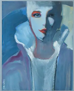 Joe Wols - Acryl op papier, Vrouwfiguur - Ingelijst kopen? Bied vanaf 1!