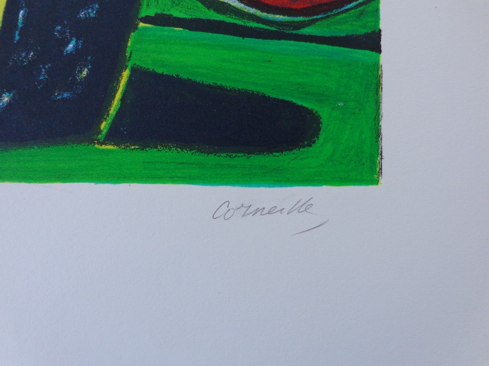 Corneille - VROUW MET ZWARTE KAT / KLEURLITHO / 56x72cm / SIG kopen? Bied vanaf 175!