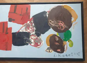 Jurjen de Haan - Verfgespuis - Olieverf op doek -2002 - zeer groot - 50 x 200 cm kopen? Bied vanaf 750!