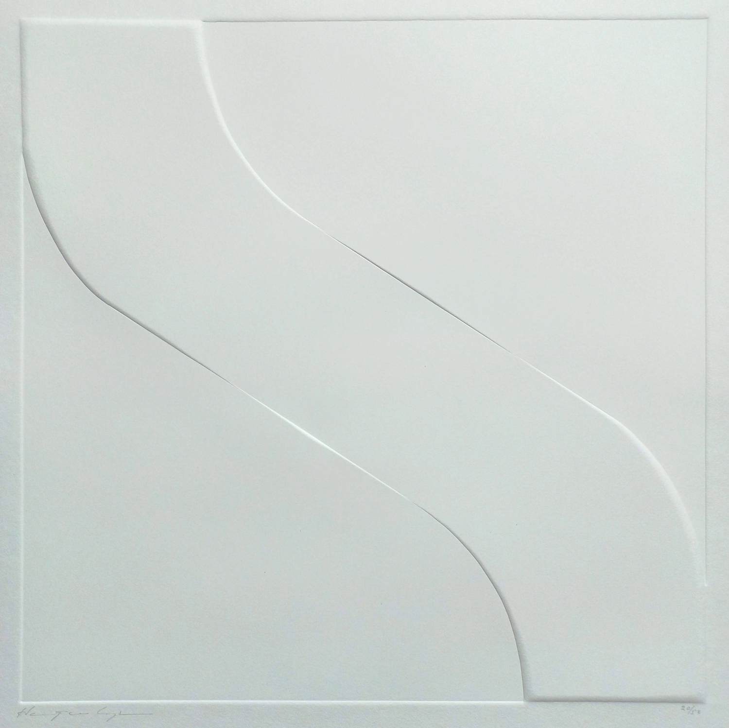 Harry van Kuyk - Geometrische compositie, reliëfdruk verkocht voor € 195!