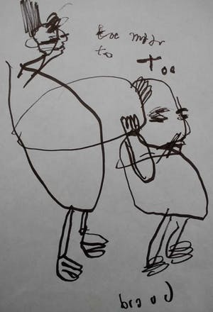 Herman Brood - tekening uit 1991, gesigneerd kopen? Bied vanaf 220!