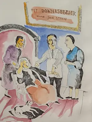 Lucebert - Het Doktersbezoek naar Jan Steen kopen? Bied vanaf 325!