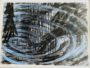 Frank van Hemert - Grote gemengde techniek (pastel, aquarel) 1984 - Documenta Kassel kopen? Bied vanaf 184!