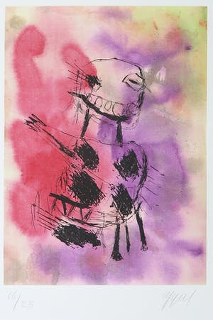 Karel Appel - Ets op zeefdruk, Daydream stories III kopen? Bied vanaf 1!