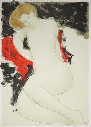 Alain Bonnefoit - Litho, Nu à la Chaise Rouge kopen? Bied vanaf 1!