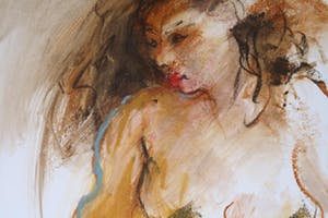 Franscz Witte - Gemengde techniek op papier, Naakt kopen? Bied vanaf 50!