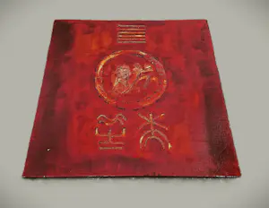Walter van Oel - groot reliëf rood gelakt olieverf op doek "honouring Chinese characters" kaufen? Bieten Sie von 99!