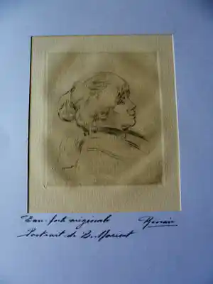 Pierre Auguste Renoir - Ets van een vrouw bekend als Berte Morisot uit circa 1892 verkauft für € 140!