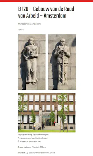 Hildo Krop - Aan het werk in zijn atelier, vintage gelatinezilverdruk kopen? Bied vanaf 95!