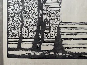 Wijnand Otto Jan Nieuwenkamp - Tempelpoort. Bali. Houtsnede uit Wendingen kopen? Bied vanaf 69!