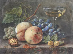 Sebastiaan Theodorus Voorn Boers - Stilleven met fruit - Aquarel - 23x30 cm kopen? Bied vanaf 220!