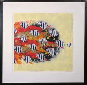 Gino Sauerbier - Zeefdruk, When the moment comes - Ingelijst kopen? Bied vanaf 35!