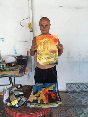 Peter Klashorst - Gemengde techniek - Handgesigneerd !!! kopen? Bied vanaf 90!