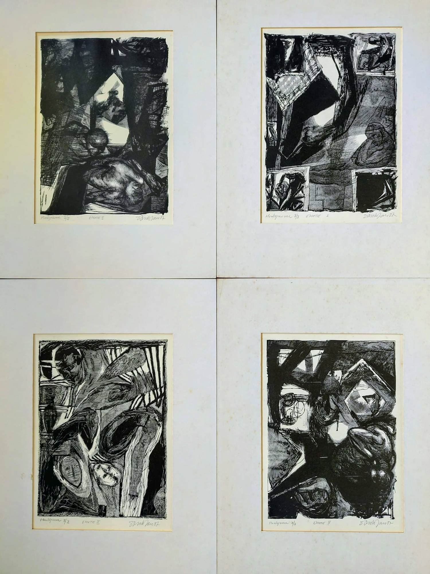 Jan Smitz - Emotie I, II, III et IV (4 gravures originales) kopen? Bied vanaf 100!