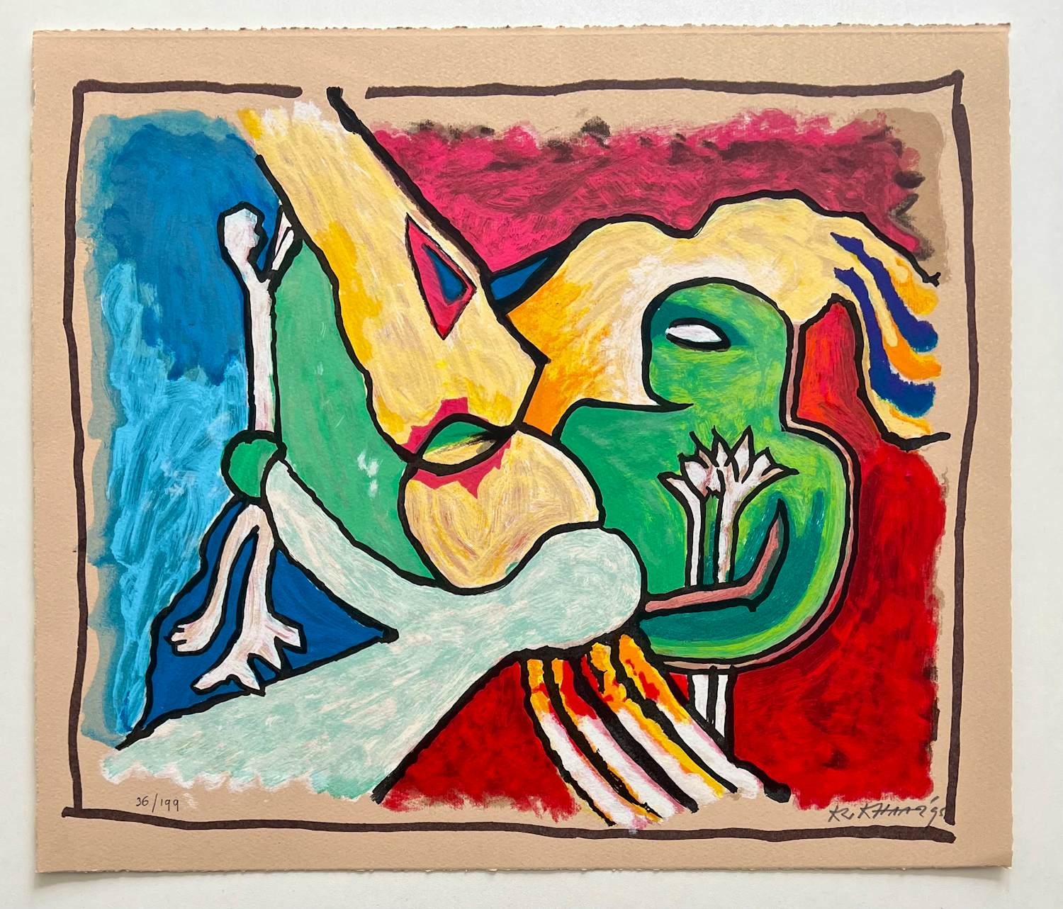 Herman Krikhaar - Handgesigneerde zeefdruk | 1995 kopen? Bied vanaf 50!