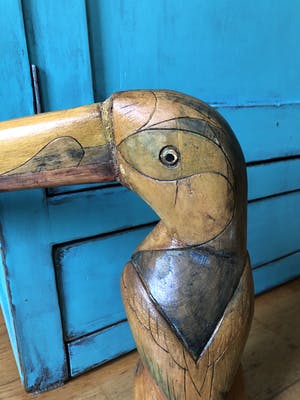 Curiosa - Unieke oude handgemaakte balsa houten toekan kopen? Bied vanaf 1!