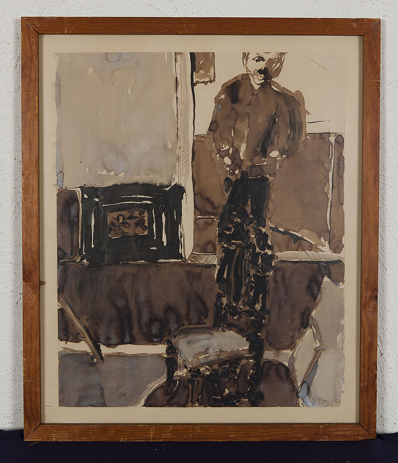 Jan Arons - Verscheiding - Bister, gouache en inkt op papier - gesigneerd r.o- BKR Amsterdam kopen? Bied vanaf 10!