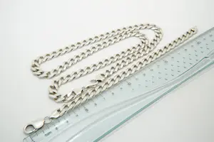 54 - Zware SET massief 1e ght. zilveren gourmette schakel collier en armband kopen? Bied vanaf 160!