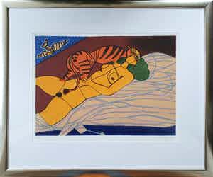 Corneille - 'Le tigre Amoureaux' - Groot - (nieuw ingelijst) verkocht voor € 480!