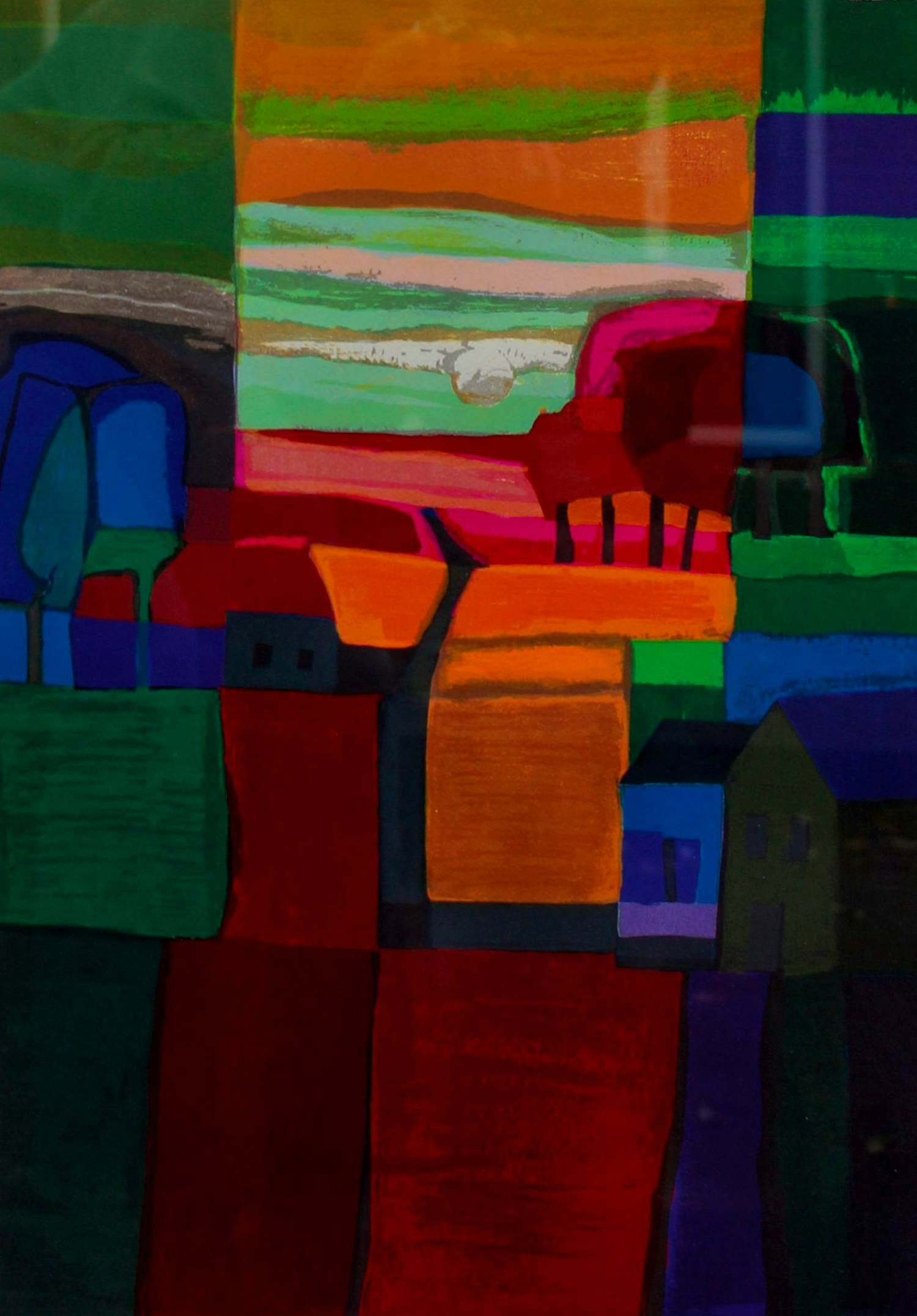 Ton Schulten - Ingelijste kleurenzeefdruk: ''Herfst I" - 1998 kopen? Bied vanaf 595!