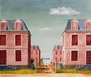 Erna van Mondfrans - Huizen in Frankrijk, olieverf op doek (ingelijst) kopen? Bied vanaf 150!