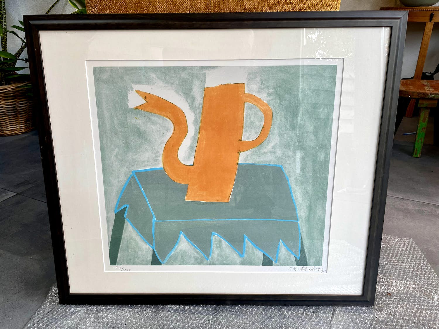 Klaas Gubbels - Oranje kan op Tafel - Nr. 126 - Ingelijst verkocht voor € 375!