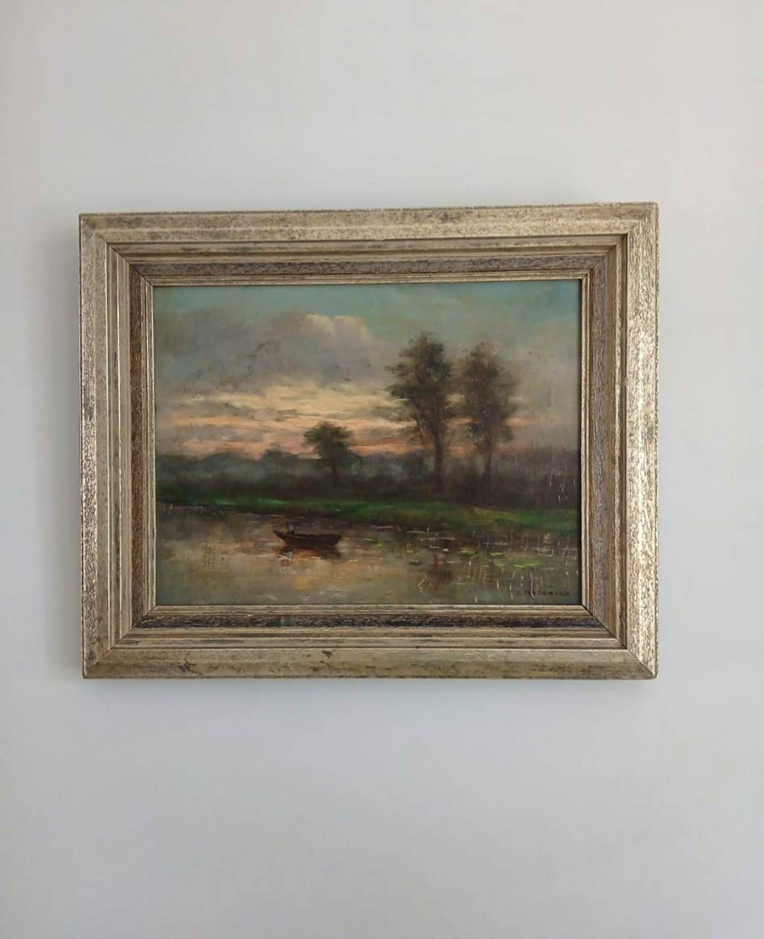 Emanuel van der Ven - Zonsondergang op het water verkocht voor € 40!
