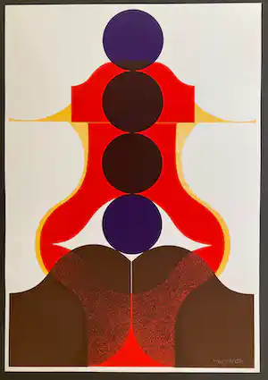 Theo Braun - Signierter und nummerierter Orig. Farbserigraphie von 1974 verkauft für € 99!