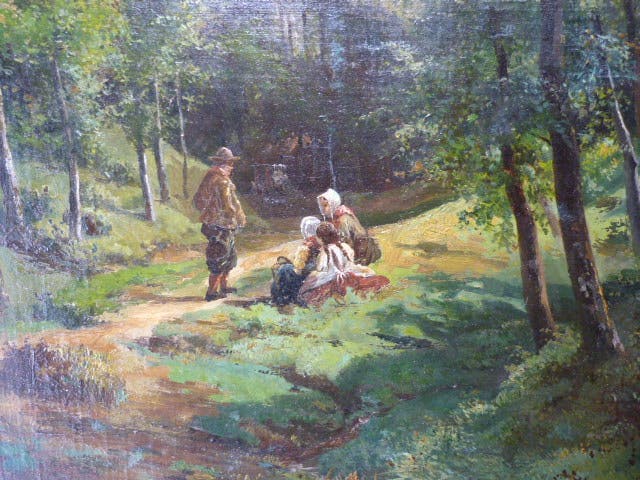 Niet of onleesbaar gesigneerd - J.H.W.Koekkoek gesigneerd. verkocht voor € 1!