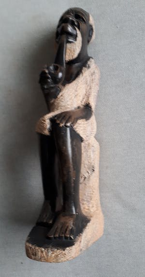 Curiosa - Stenen Afrikaanse man met piip kopen? Bied vanaf 1!