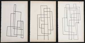 Siep van den Berg - Lot van drie abstracte composities kopen? Bied vanaf 1!