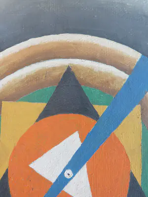 Niet of onleesbaar gesigneerd - Abstracte compositie, gesigneerd met monogram AK kopen? Bied vanaf 1!