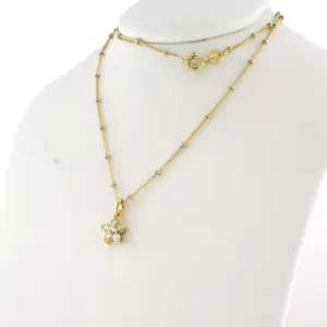 18k gouden collier en hanger met briljant geslepen diamant tot. 0.40ct kopen? Bied vanaf 625!