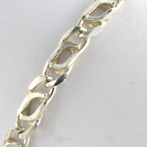 Zilveren armband schakelmodel falkenoog - 19 cm lang kopen? Bied vanaf 1!