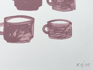 Klaas Gubbels - zeefdruk ‘Blauwe kan met kopjes’ - 2005 - oplage EA. kopen? Bied vanaf 275!