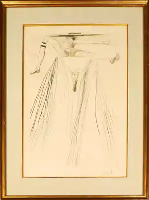 Salvador Dali - Ets, Le géant Beliagog - Ingelijst verkocht voor € 315!
