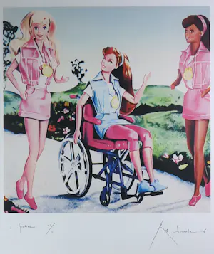 Rob Scholte - Zeefdruk, 3 Gratieën - Ingelijst (Zeer groot, zware mooie lijst) kopen? Bied vanaf 100!